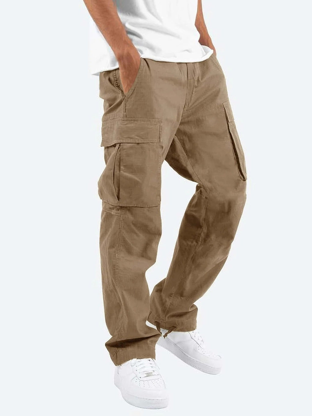 Pantalón informal de corte ancho para hombre