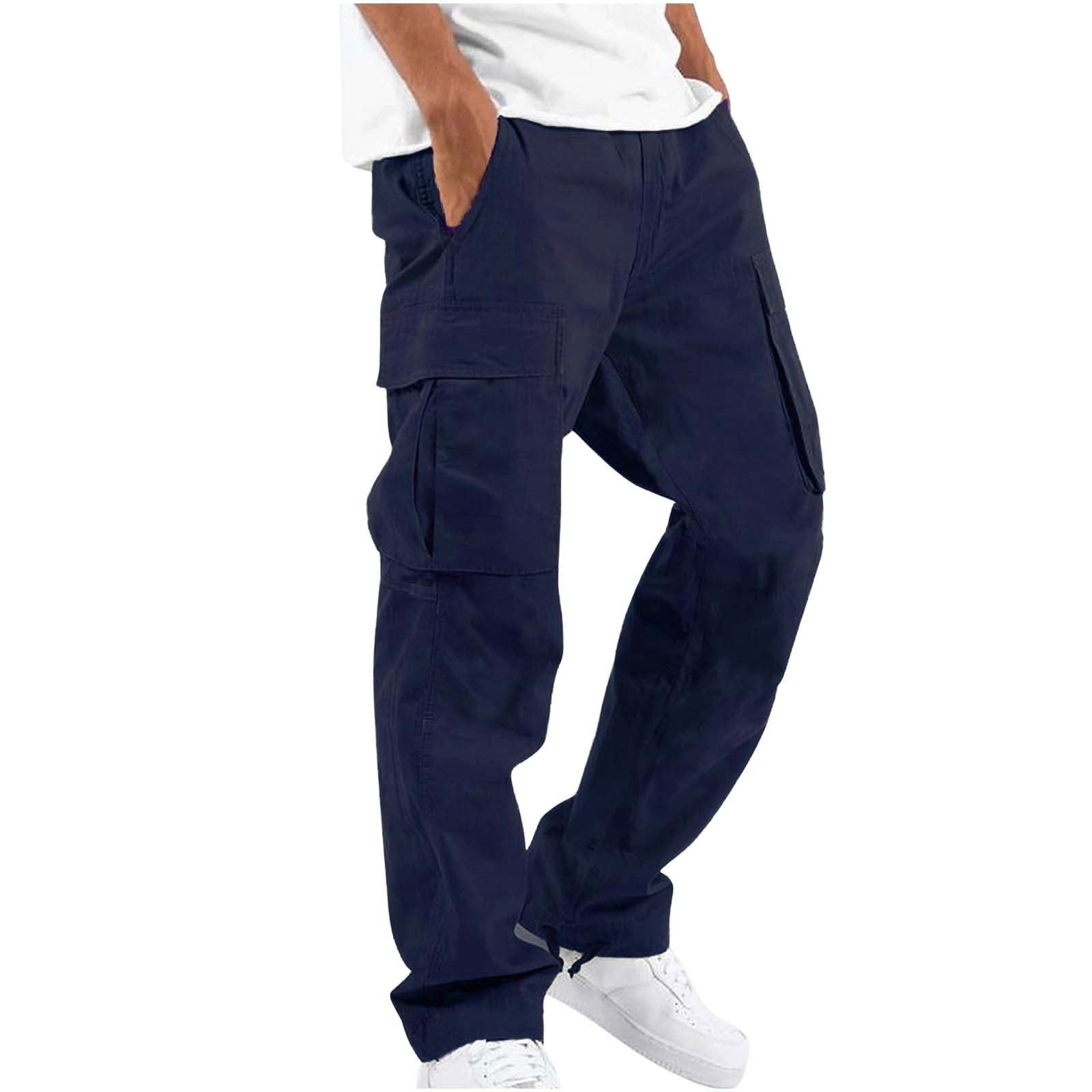 Pantalón informal de corte ancho para hombre