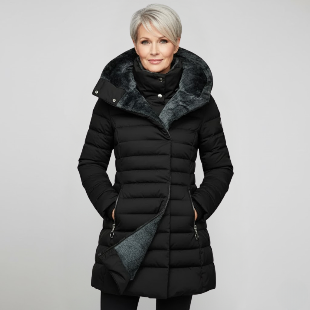 Mia - Chaqueta de invierno acolchada con forro interior de piel