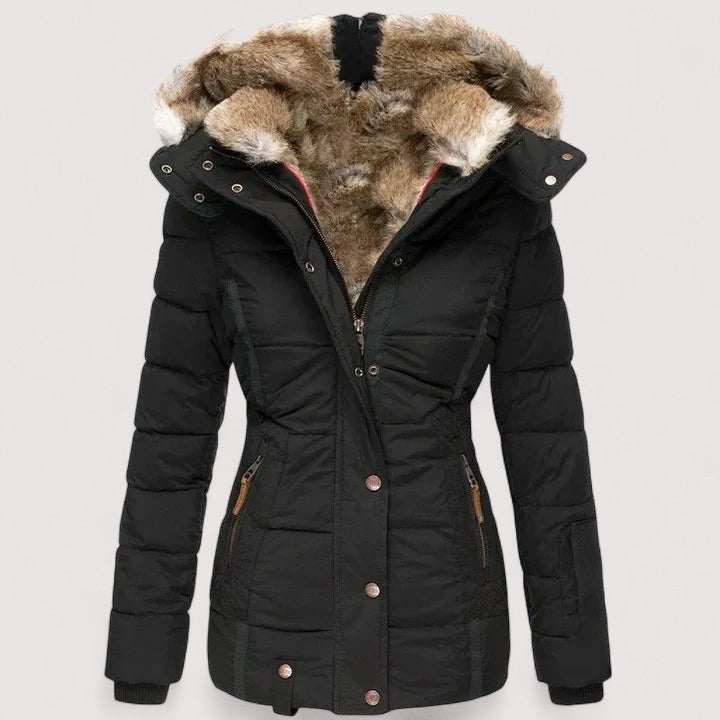 Chaqueta de invierno abrigada con capucha desmontable