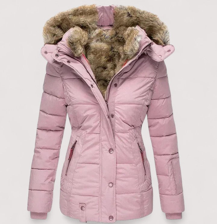 Chaqueta de invierno abrigada con capucha desmontable