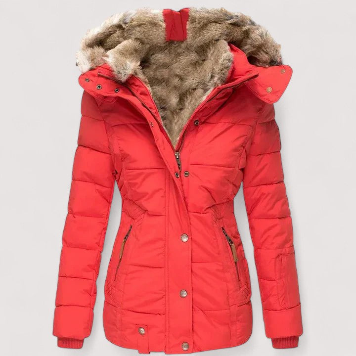 Chaqueta de invierno abrigada con capucha desmontable