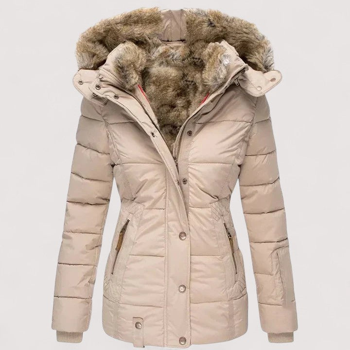 Chaqueta de invierno abrigada con capucha desmontable