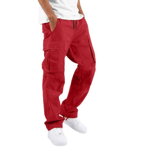 Pantalón informal de corte ancho para hombre